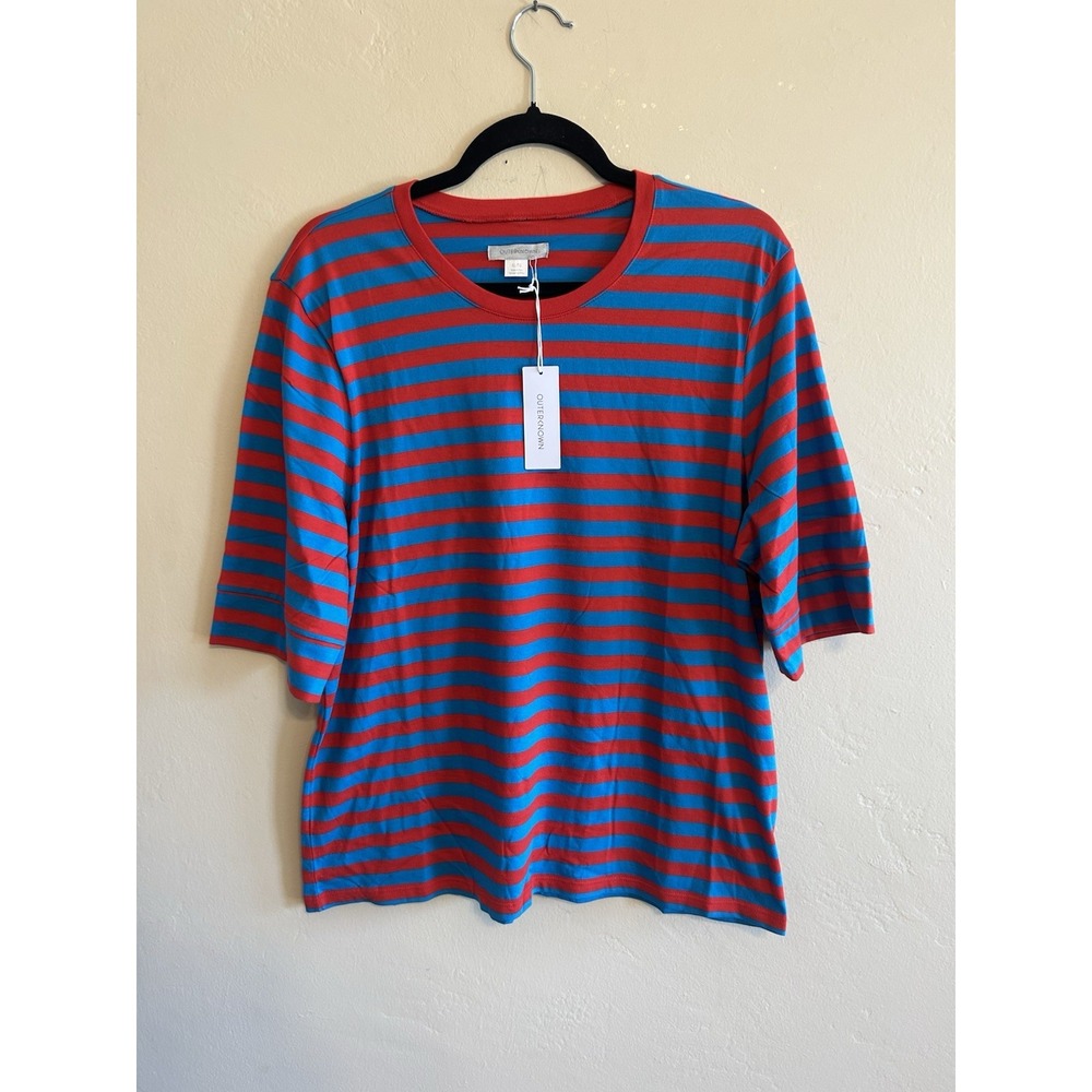 NWT Outerknown Women XL 100% Organic Cotton Stripped Comfort Lounge Casual
